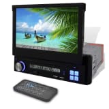 Stereo systém 1DIN 7″, dotyk. displej, prehrávač hudby/videí Bluetooth