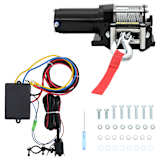Electric Winch 3000 lb with Plate Roller Fairlead