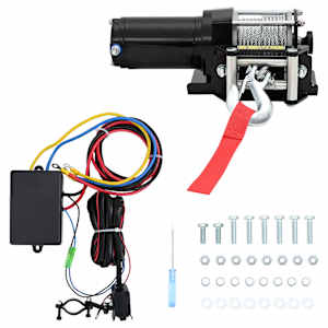 12 V Električni Vitel 1360 KG z Montažno Ploščo in Kolescem Valja