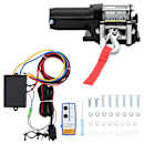 Guincho de cabo bloco de polia 12V com sem fio controle e placa 1360kg