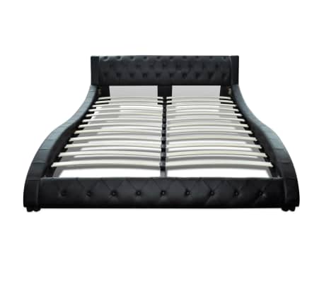 vidaXL Bedframe kunstleer zwart 180x200 cm