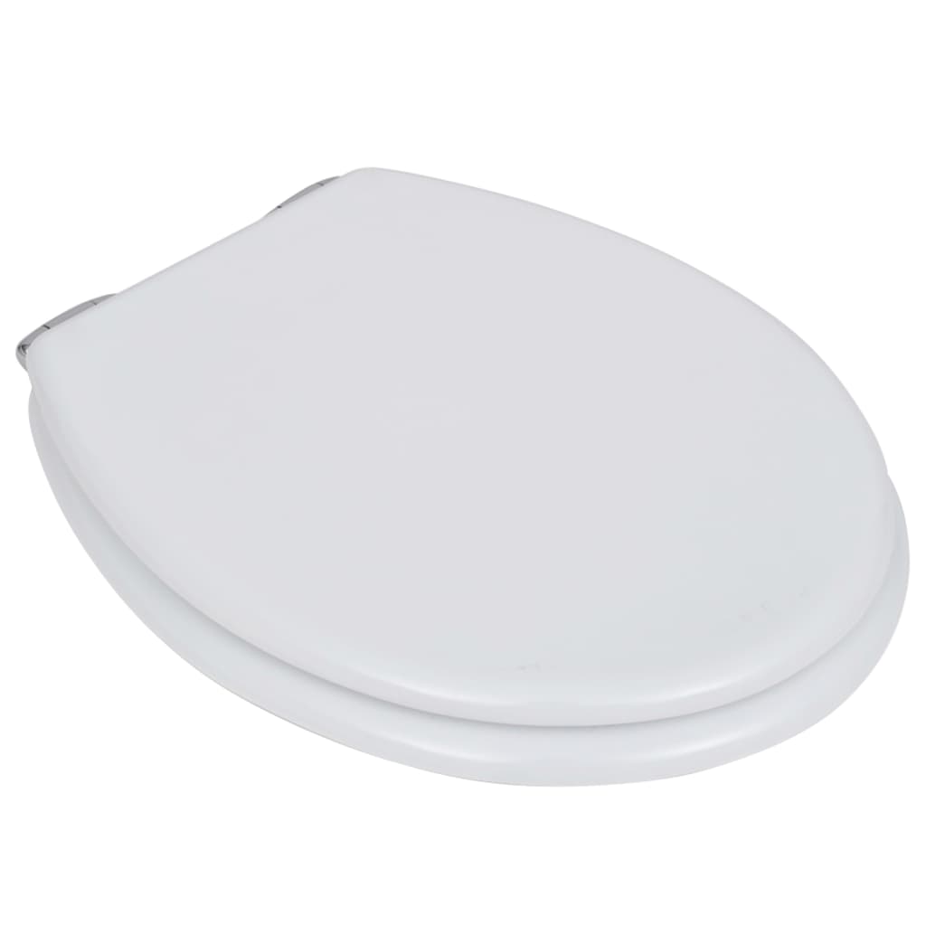 Thumbnail - vidaXL Toilettensitz MDF Deckel mit Absenkautomatik Design Weiß