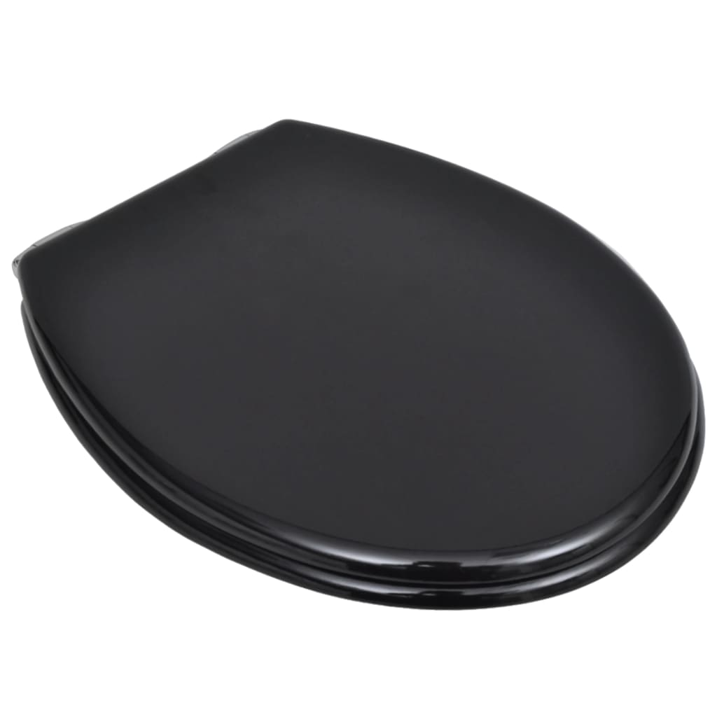 Thumbnail - vidaXL Toilettensitz MDF Deckel mit Absenkautomatik Design Schwarz