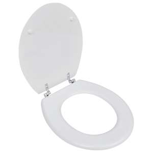 vidaXL WC prill-laud MDF, lihtne disain, valge