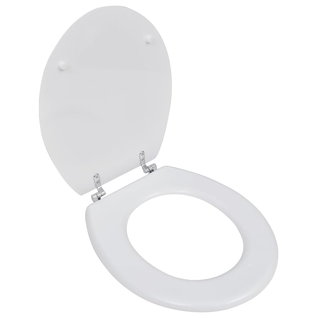 vidaXL Capac WC, alb, MDF, model simplu vidaxl.ro