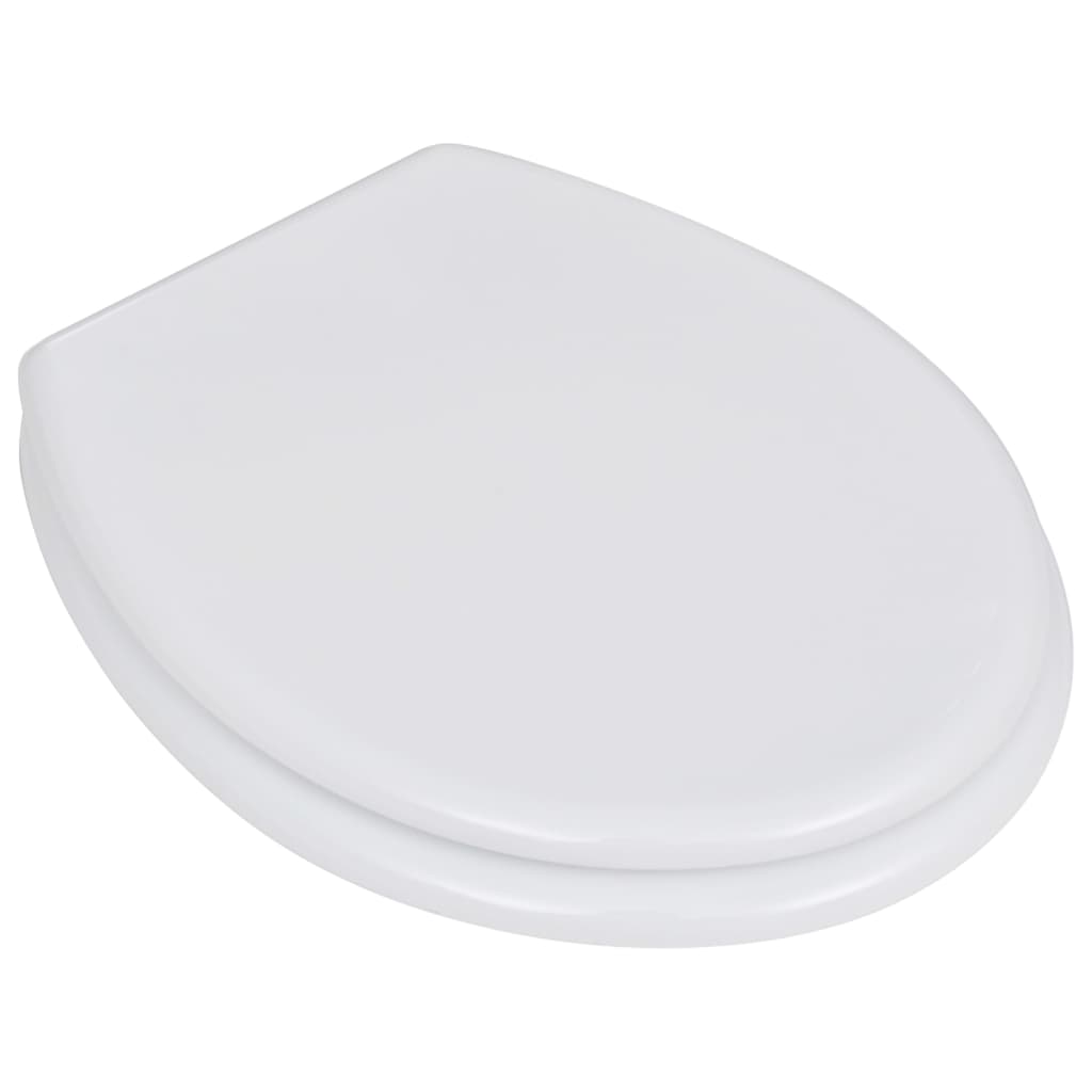 vidaXL Capac WC, alb, MDF, model simplu