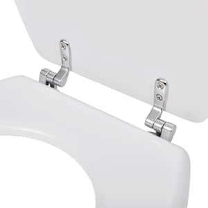 WC sedátko MDF s víkem jednoduchý design bílé - obrázek 6