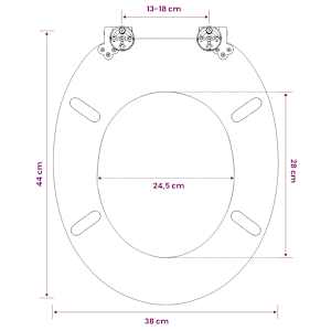 WC sedátko MDF s víkem jednoduchý design hnědé - obrázek 9