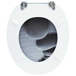 WC sedátko MDF s víkem design kameny - obrázek 6