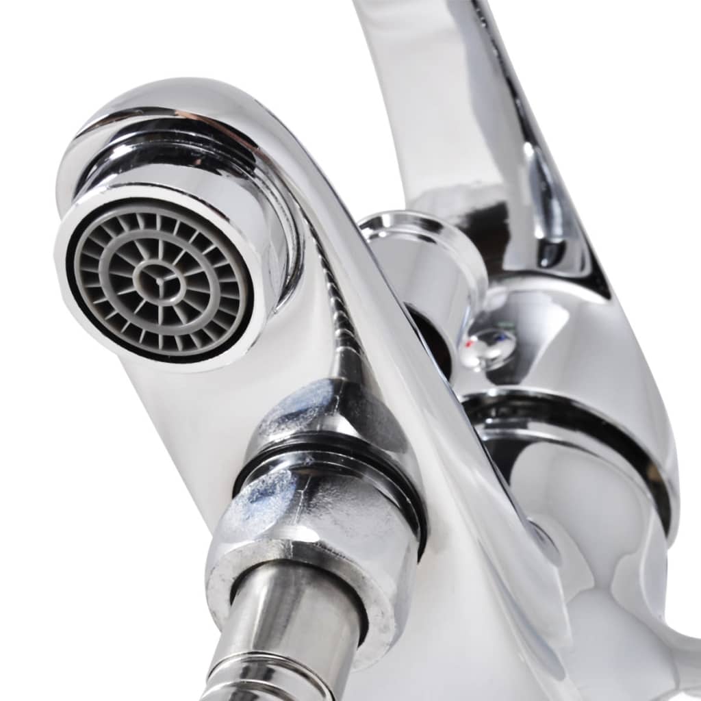 Bath Shower Mixer Tap Kit Chrome VidaXL 17 width=274