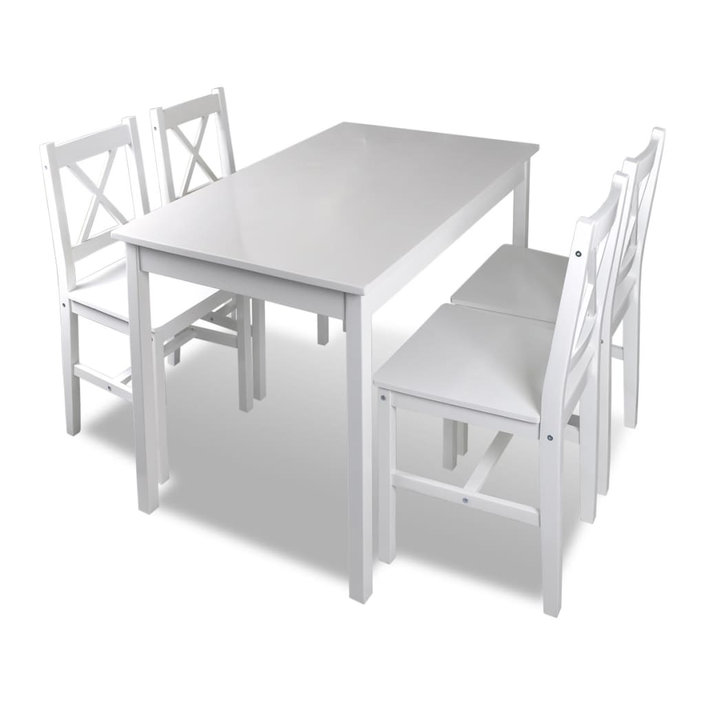 

vidaXL 5 Piece Dining Set White