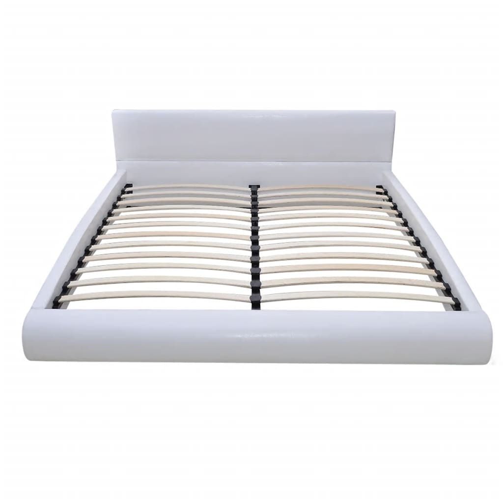 

vidaXL Bedframe kunstleer wit 140x200 cm