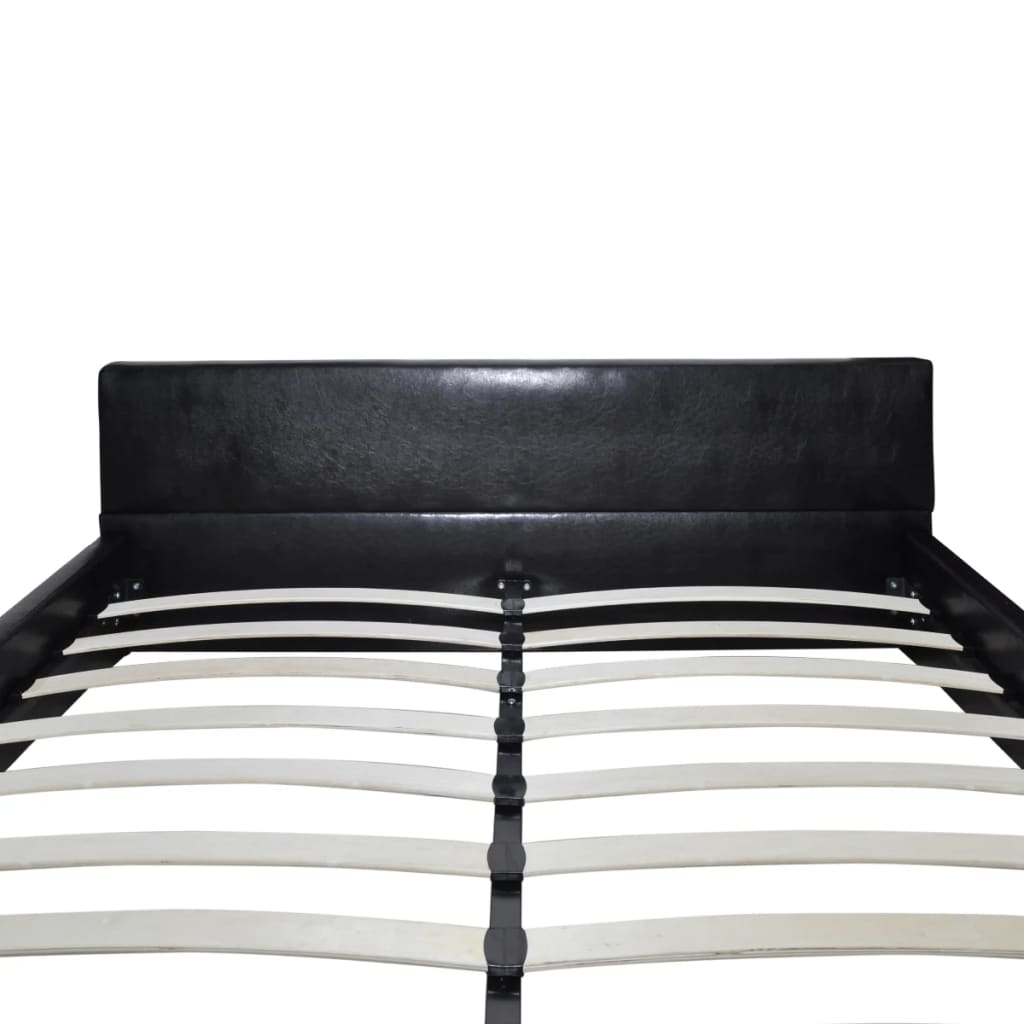 vidaXL Estructura de cama cuero sintético negro 180x200 cm
