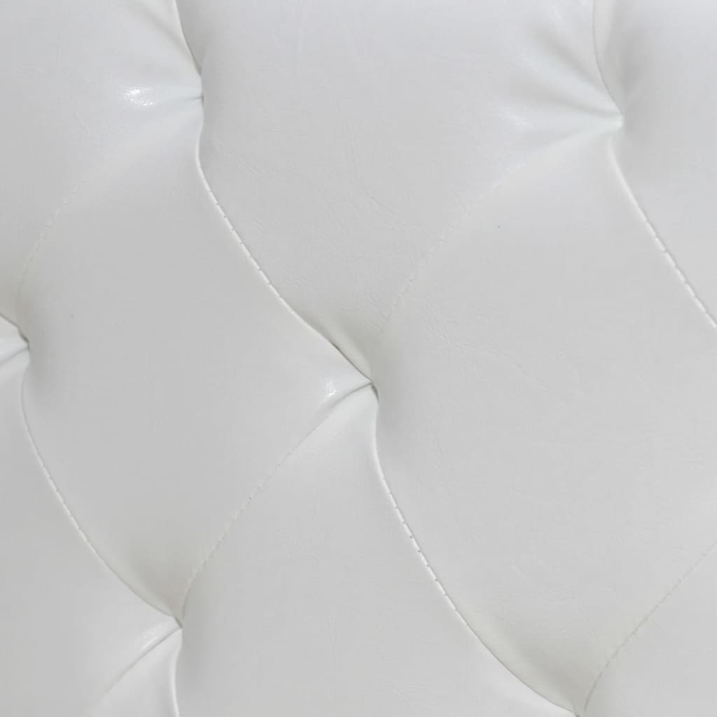vidaXL Okvir za krevet od umjetne kože bijeli 140 x 200 cm