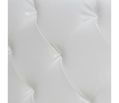 vidaXL Cadru de pat, alb, 140 x 200 cm, piele artificială