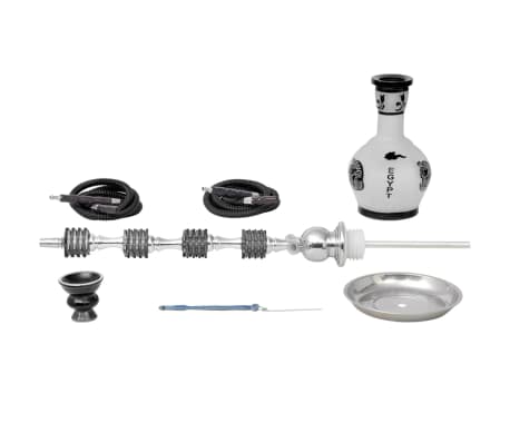 Hookah Wasserpfeife Shisha 2 Schl&auml;uche Schwarz Exotisches Design