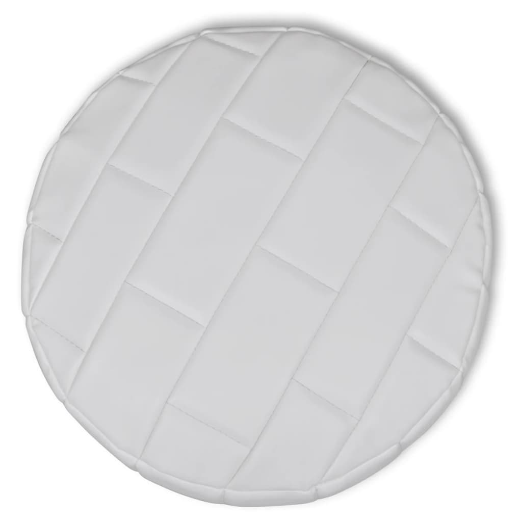 Modern Round Footrest White Simple Design