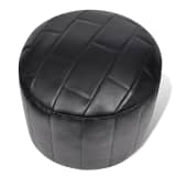 Modern Round Footrest Black Simple Design