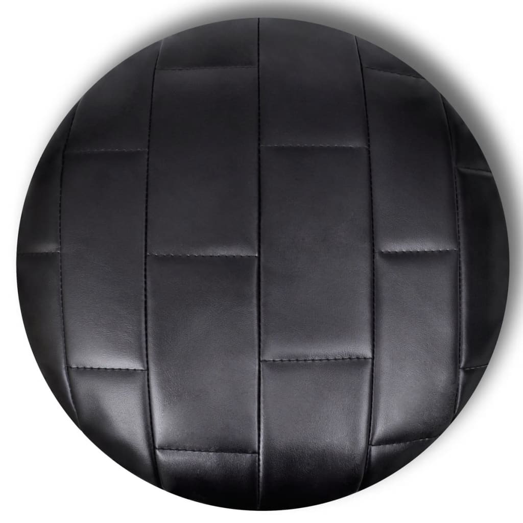 Modern Round Footrest Black Simple Design