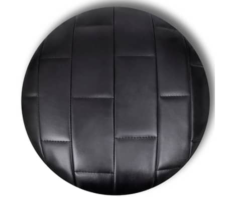 Modern Round Footrest Black Simple Design