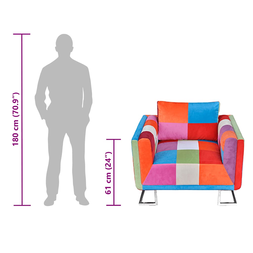 atpūtas krēsls ar hroma kājām, tekstilmozaīkas apdare