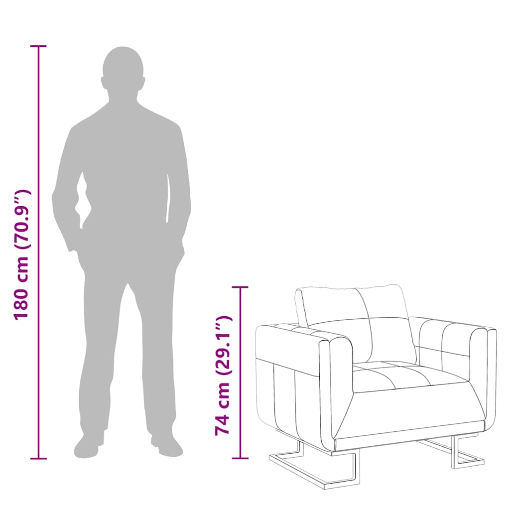 atpūtas krēsls ar hromētām kājām, brūna mākslīgā āda