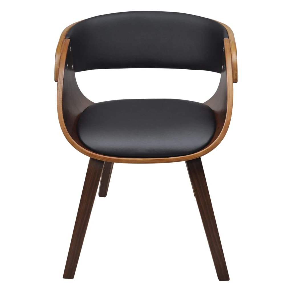 vidaXL spisebordsstole 2 stk. bøjet træ og kunstlæder brun