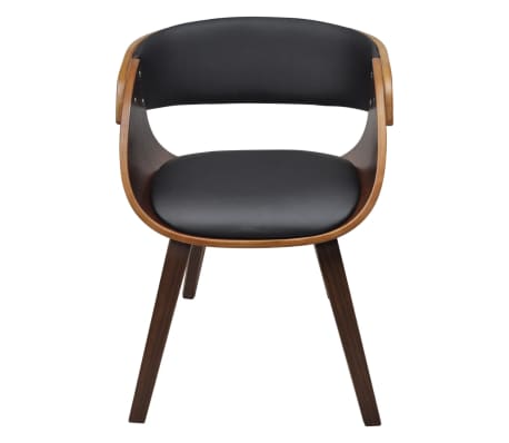 vidaXL spisebordsstole 2 stk. bøjet træ og kunstlæder brun