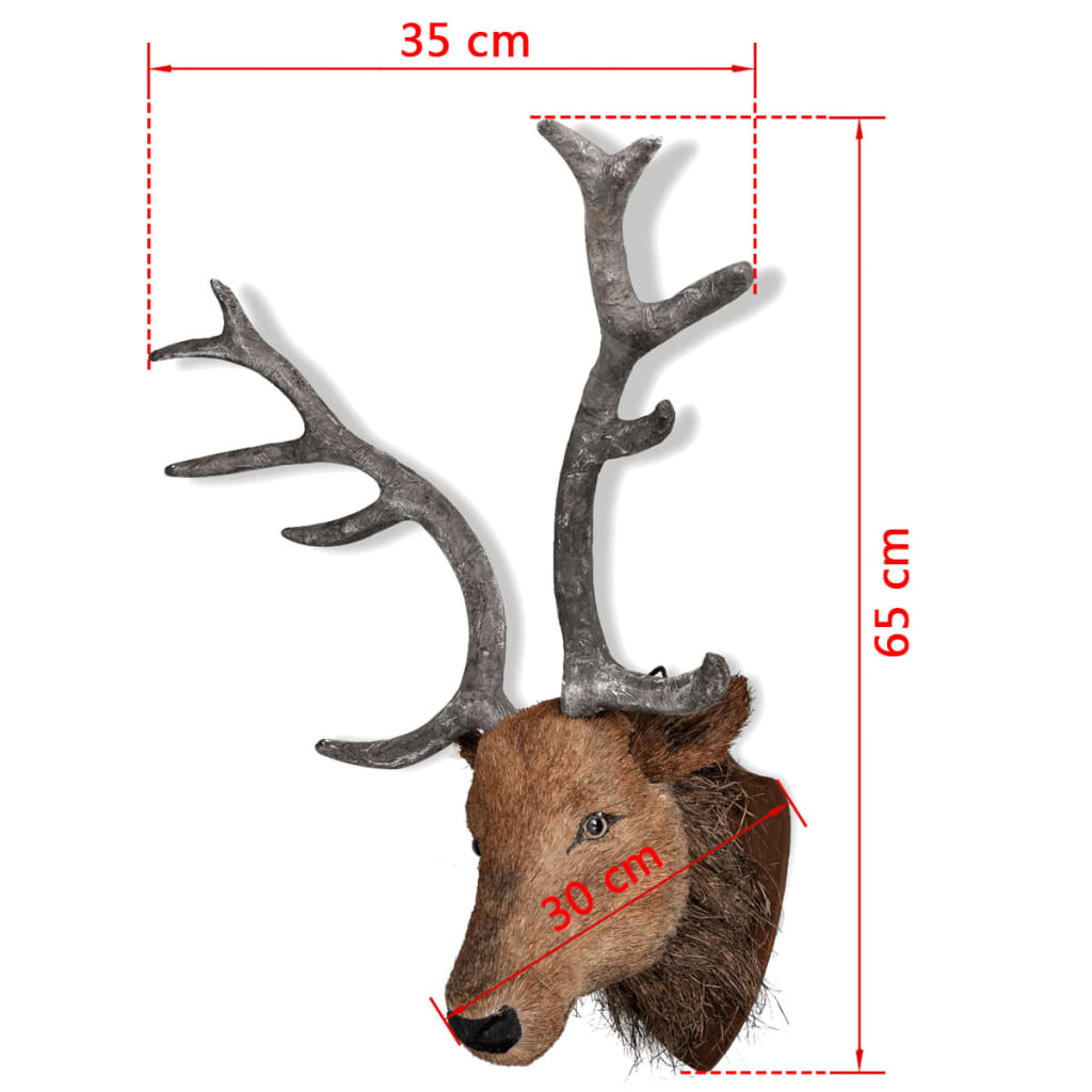 Falra Szerelhető Szarvas Fej Természetes Dekoráció 