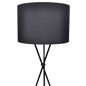 Stojací lampa s vysokým stojanem černá - obrázek 2