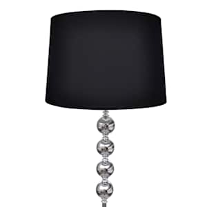 Stojací lampa s vysokým stojanem se 4 ozdobnými kuličkami, černá - obrázek 2