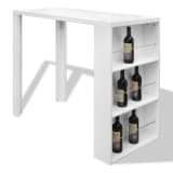 Tavolino bar laccato Tavolo da pranzo con 3 strati Bianco