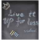 Autocolante quadro negro com gizes 0,6 x 3 m (2 Rolos)