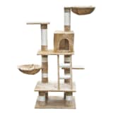 Kloretre 122 cm beige plysj