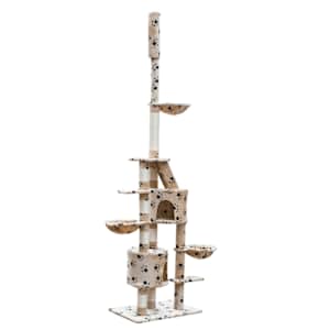 Draskyklė, Stovas Katėms Cuddles XL 230-260 cm, Kreminė Sp. su Pėdut.
