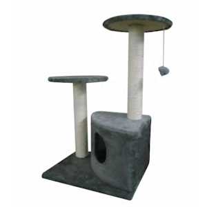 Kačių Draskyklė, Stovas, 70 cm, Pilkas Pliu&scaron;as