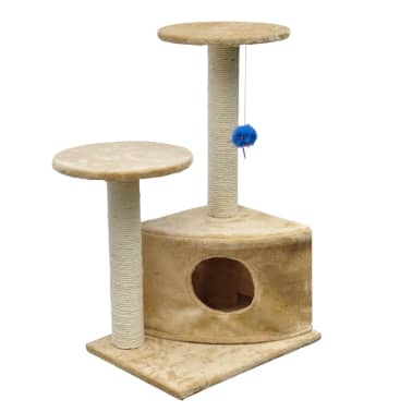 Árvore para gato, 70cm, pelúcia bege[1/3]