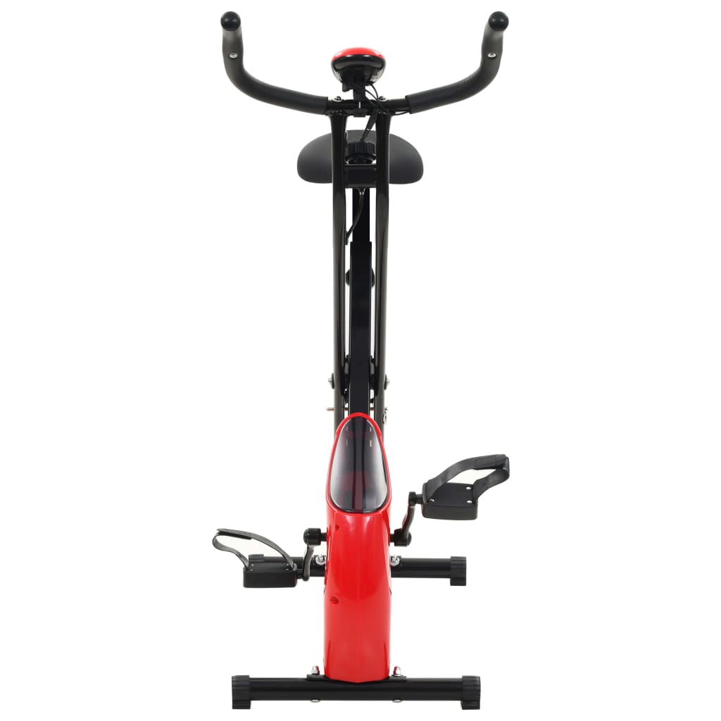 vidaXL Magnetic Exercise X-Bike with Pulse Measurement Black and Red