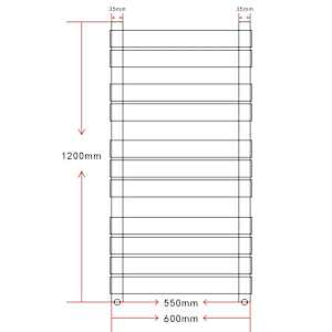 Žebříkový radiátor na ručníky rovný ústřední topení 600 x 1 200 mm - obrázek 6