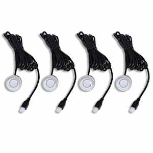 Ryggealarm for bilparkering 4 sensorer s&oslash;lvfarget