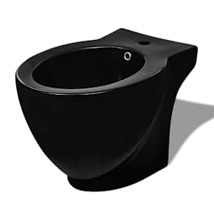 Černá keramická toaleta a bidet - obrázek 8