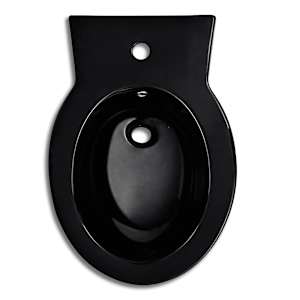 Černá keramická toaleta a bidet - obrázek 10