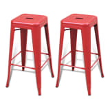 vidaXL Bar Stools 2 pcs Square Red