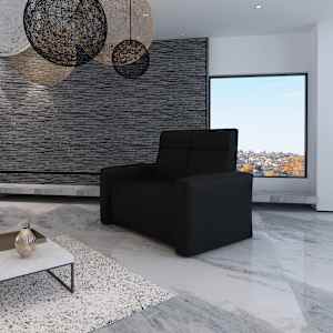 vidaXL 2 szem&eacute;lyes fekete d&ouml;nthető műbőr h&aacute;zimozi-kanap&eacute;