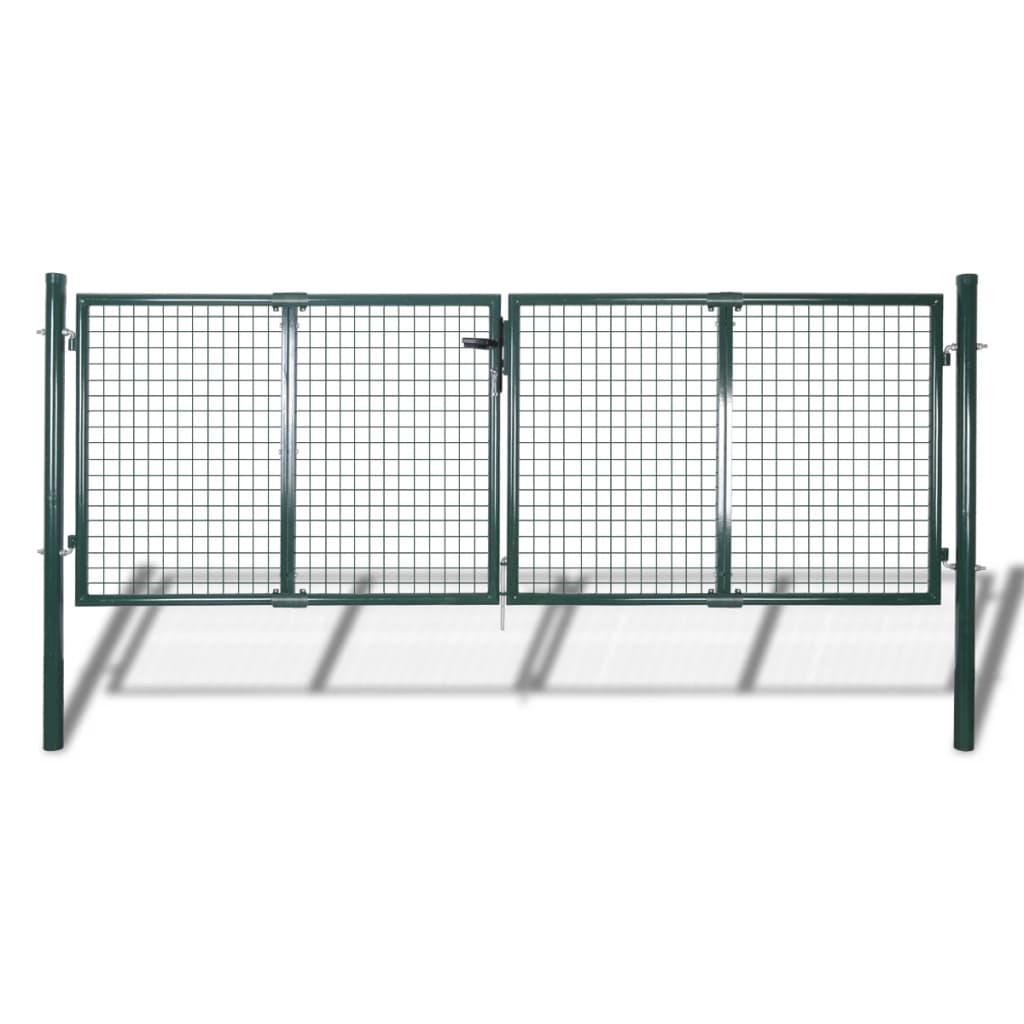 Gard de grădină tip plasă, poartă gard grilaj, 289×75 cm/306×125 cm 289x75