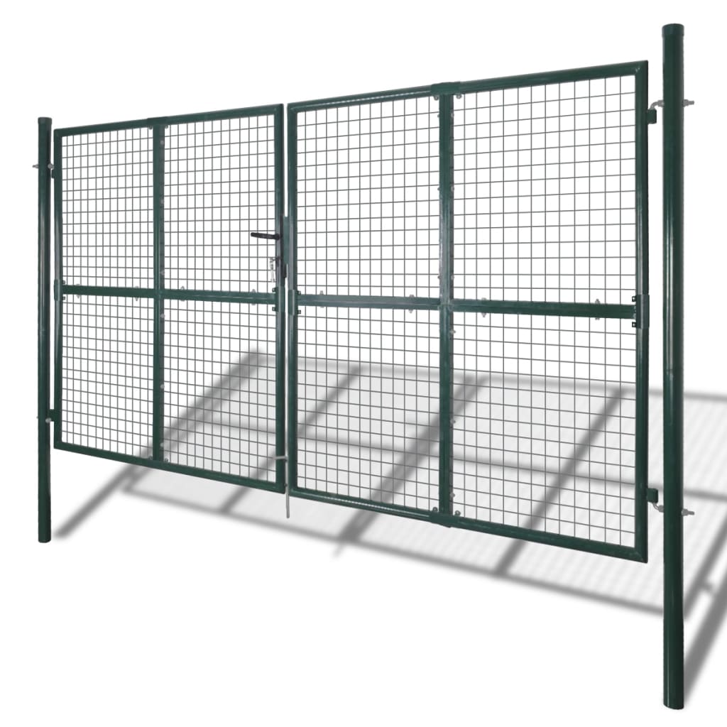 Gard de grădină plasă, poartă gard grilaj, 289×175 cm/306×225 cm