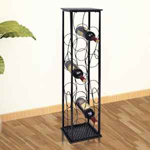 Stojalo za vino za 8 steklenic kovinsko