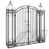 vidaXL dekorativ haveport smedejern 122 x 20,5 x 134 cm