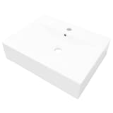 Vasque à poser en céramique Rectangulaire Blanche 60 x 46 cm
