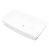 vidaXL Luxury Ceramic Basin Rectangular Sink White 71 x 39 cm